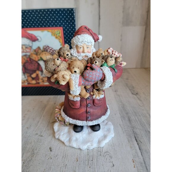 Lang wise bountiful bears two Santa Claus Xmas figure vintage 1st edition - Picture 1 of 8